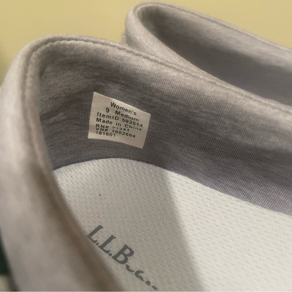 LL Bean Gray All Around Slip On Shoes Fleece Comfort Cushion 503514 - Size 9 - Picture 6 of 7